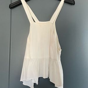 Stone Cold Fox white peplum tank
